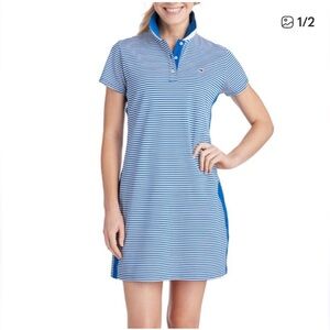 Vineyard Vines XS Blue Striped Polo Dress